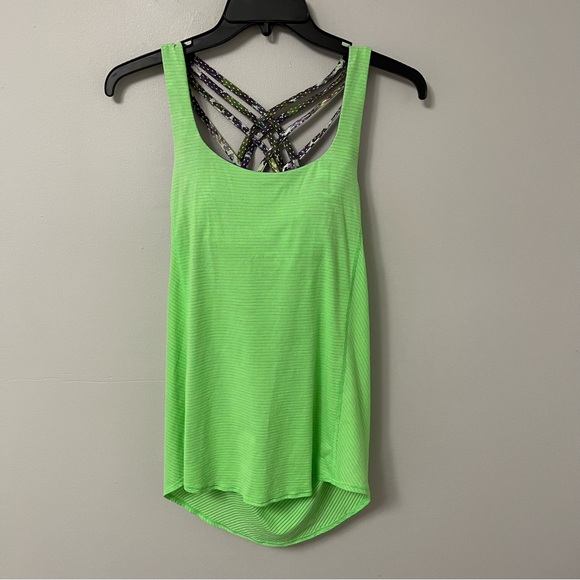 Lululemon free to be wild tank lime green - Picture 1 of 4